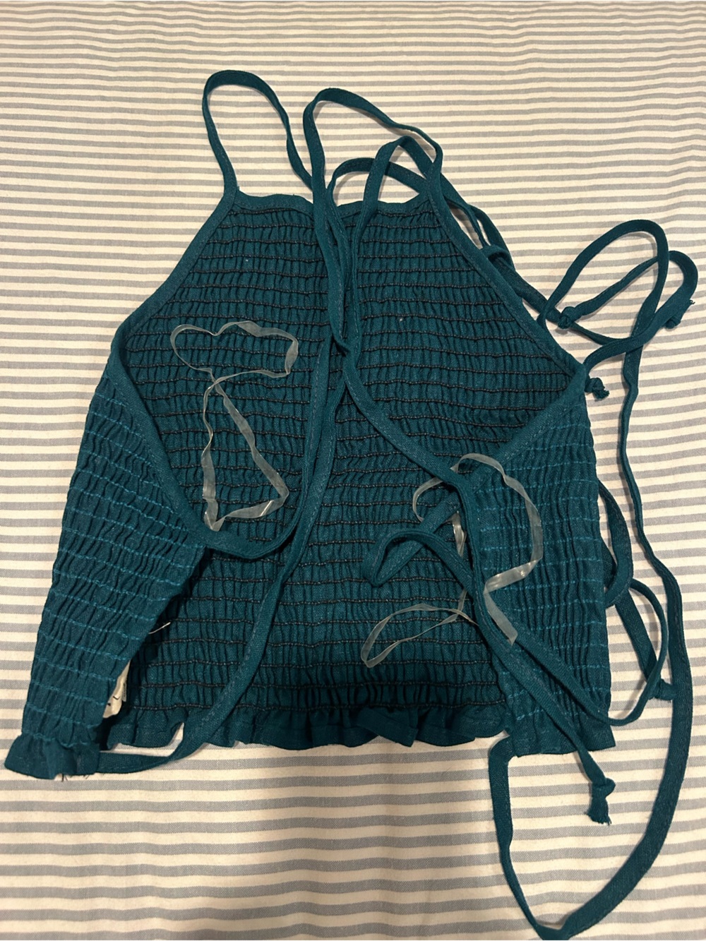 La Hearts Blue Halter Top - Picture 2 of 3